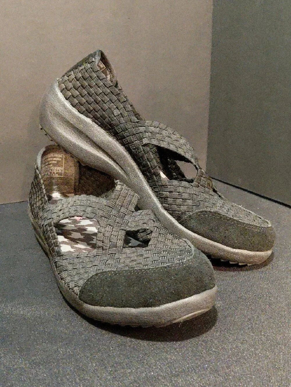 Skechers Black Woven Slip-On with Memory Foam Insole